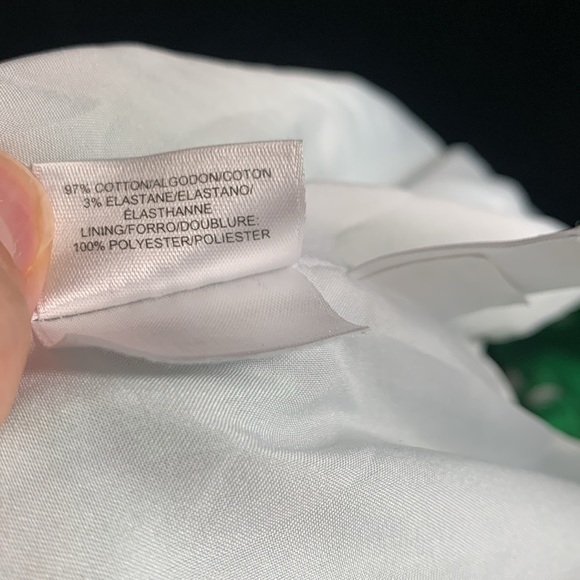 Anne Klein Faux Wrap Green & White Polka Dot Dress Fit and Flare New Size 8 - Picture 8 of 8